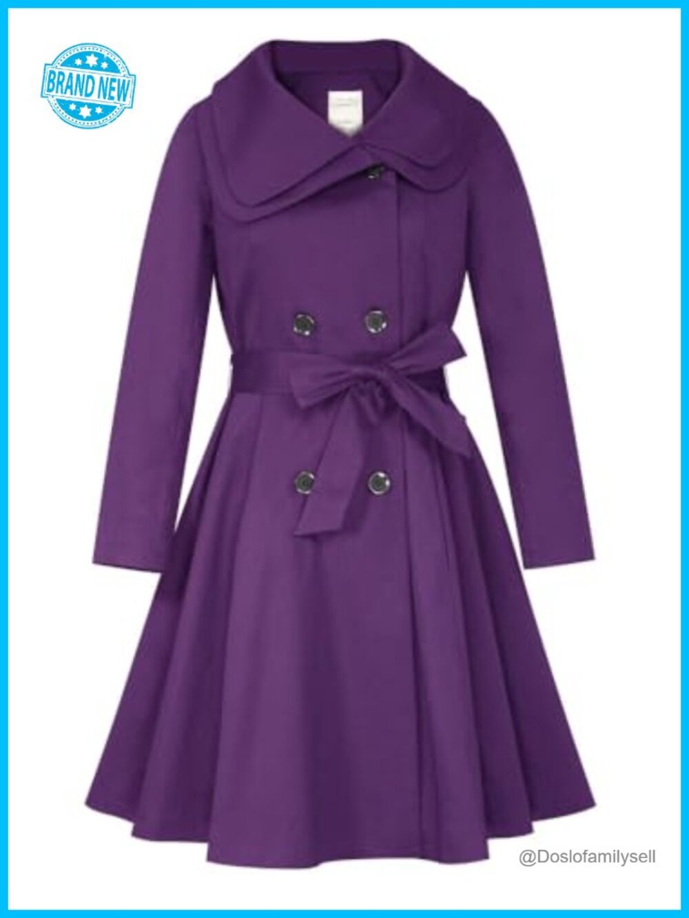 Cotton Spandex Double-Collar Trench Coat